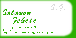 salamon fekete business card